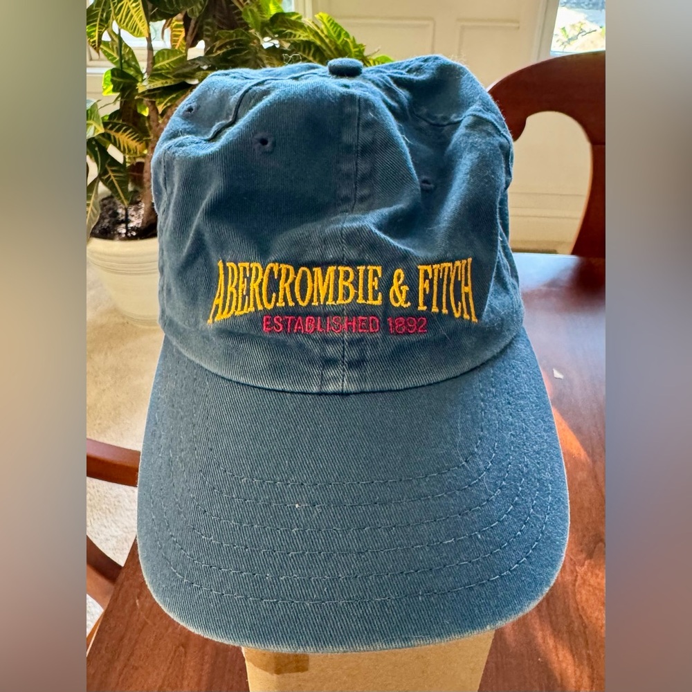 Abercrombie & Fitch Blue Cap with Gold and Red Embroidery
